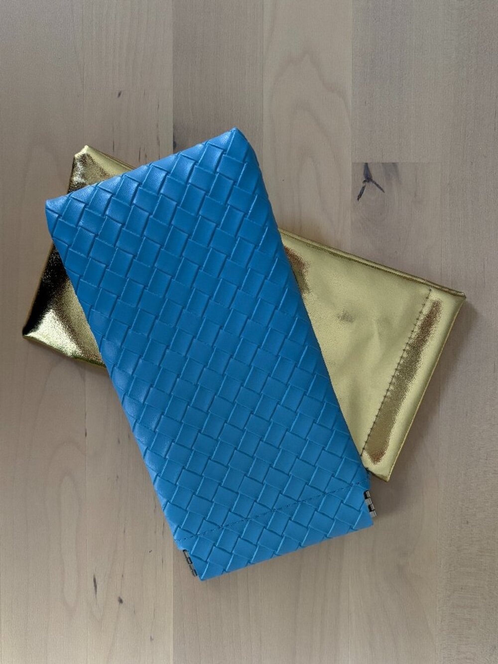 Set of two faux leather sunglass cases